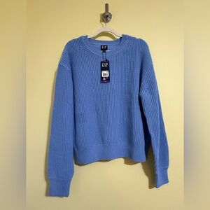 GAP Women's Soft Blue Crew Neck Sweater